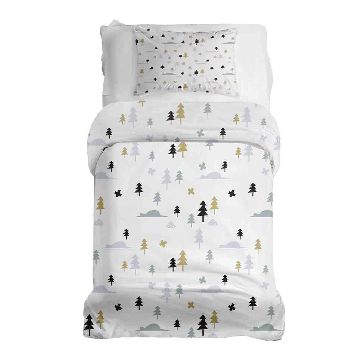Therapy blankets bedding set gray forest