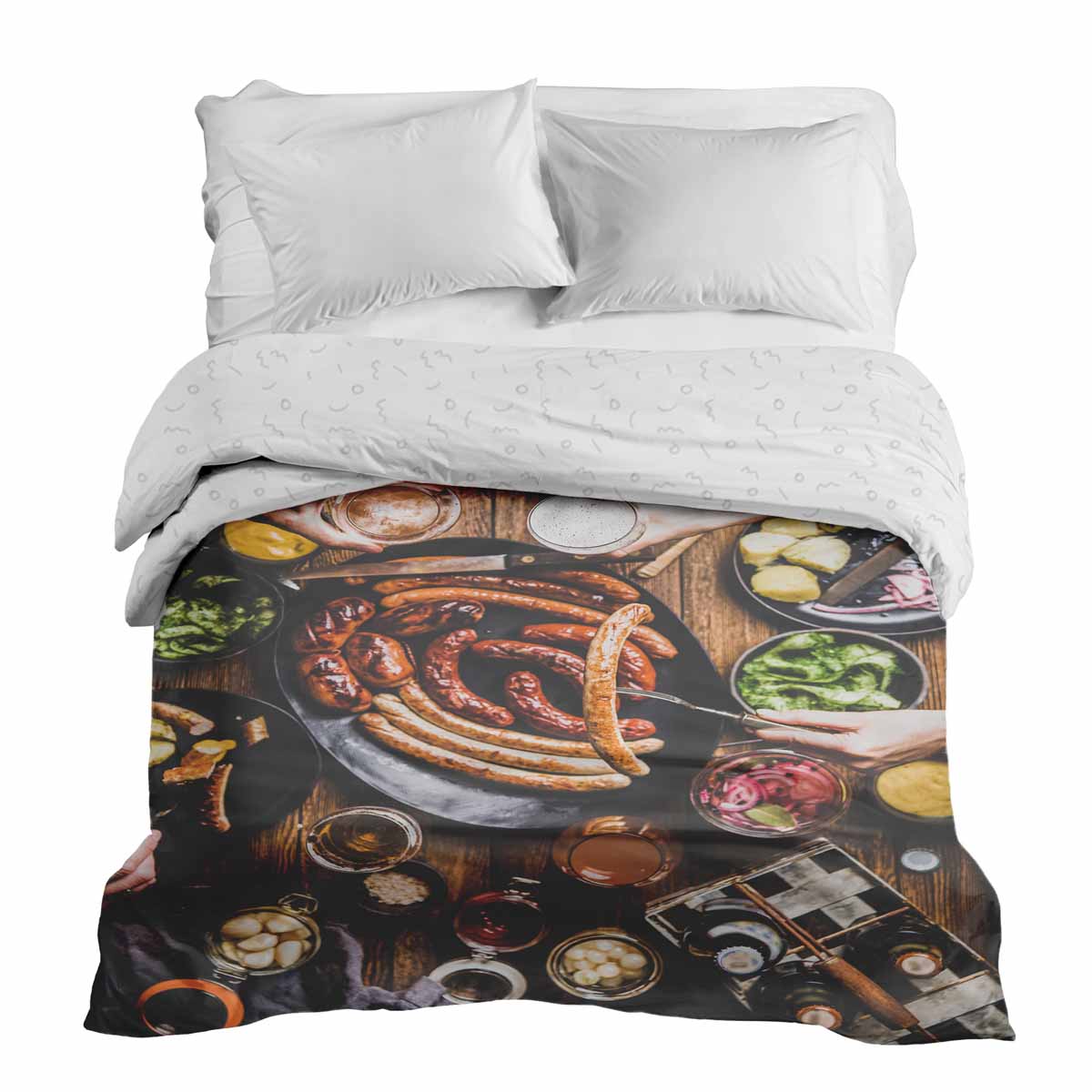 Couverture thérapeutique originale - Housse en coton avec plateau à saucisses
