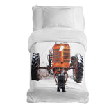 Original therapy blanket - cotton cover tractor in orange