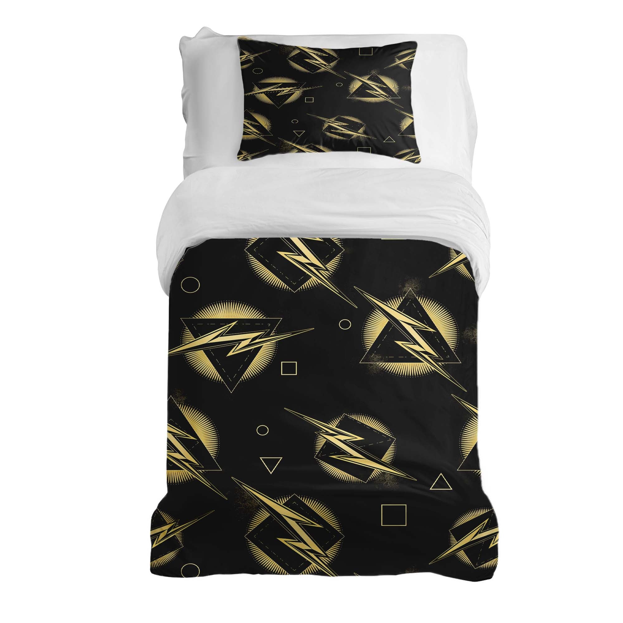 Therapy blankets bedding set yellow lightning