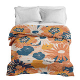 Original therapy blanket - cotton cover with gerbera flowers