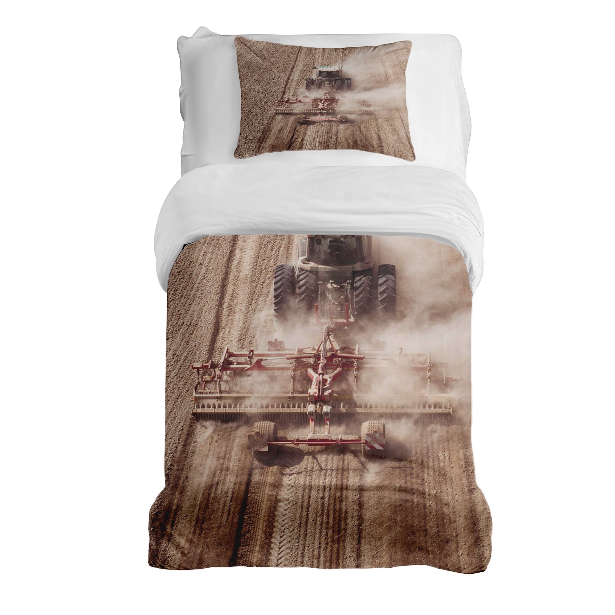 Therapy blankets bedding set tractor in the dust