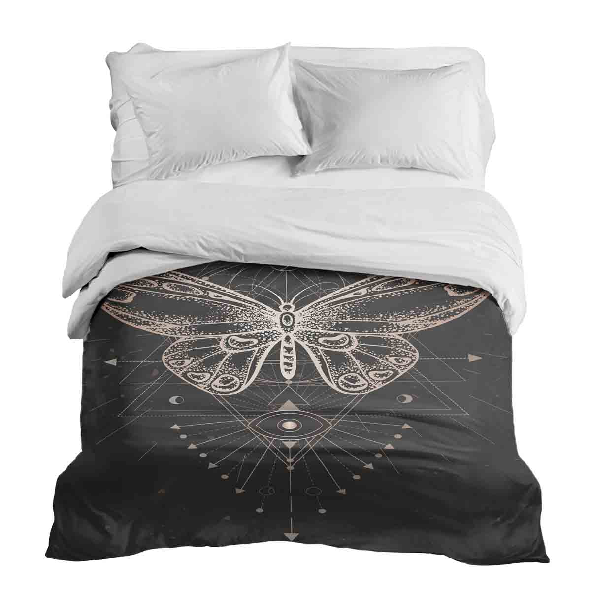 Original therapy blanket - cotton cover black with butterfly