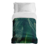 Original therapy blanket - cotton cover green leaves