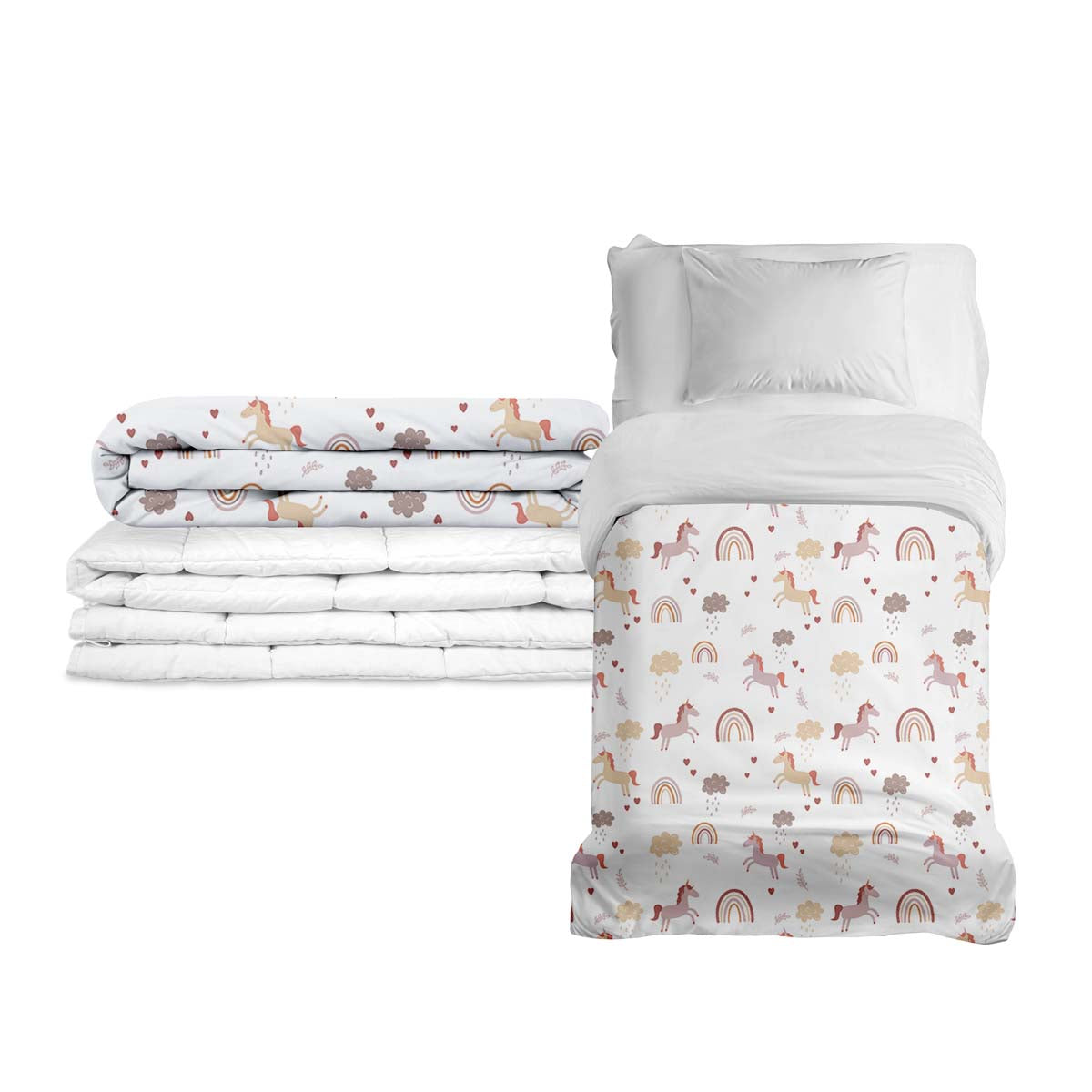 Couverture thérapeutique originale - Couverture pondérée licorne avec housse en coton pour enfants
