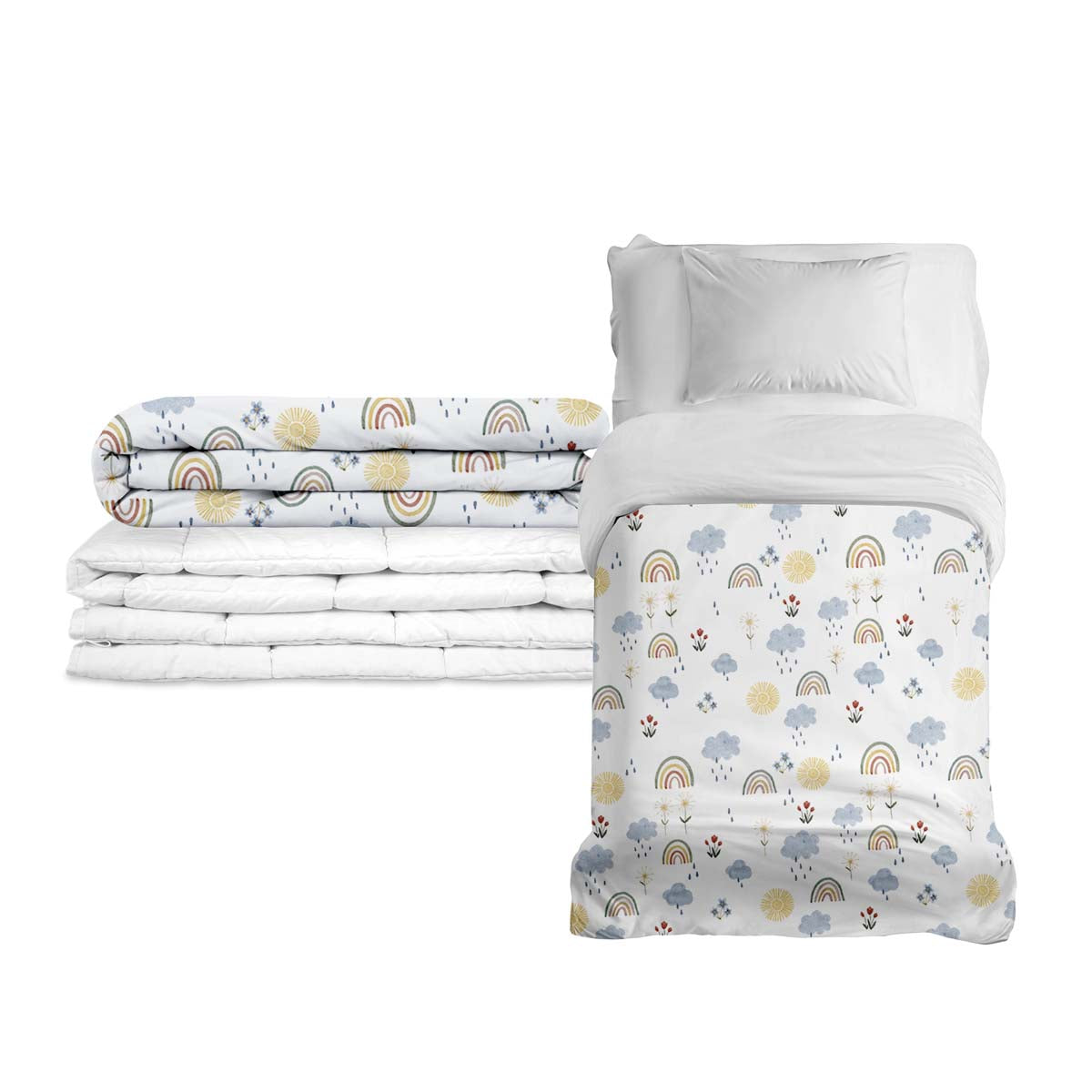 Original therapy blanket - rainbow weighted blanket with cotton cover for children