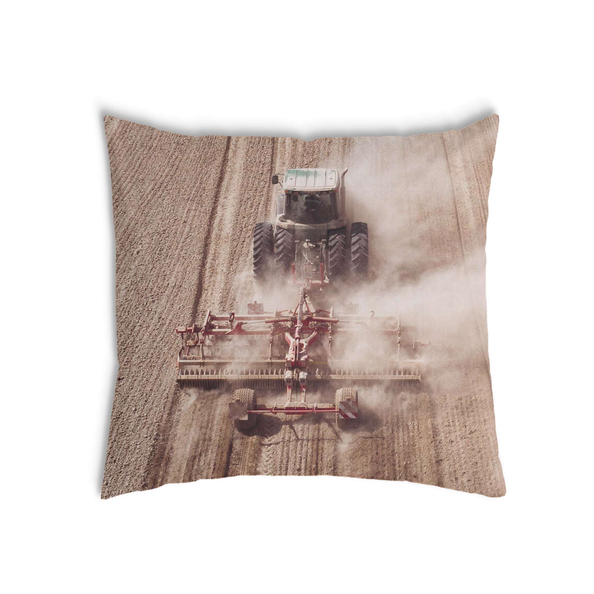 Health pillow tractor in the dust