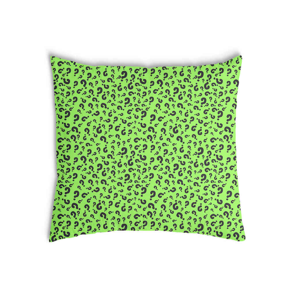 Health Pillow Light Green with Question Mark