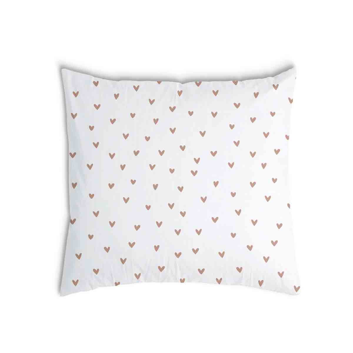 Coussin de santé blanc avec petits cœurs
