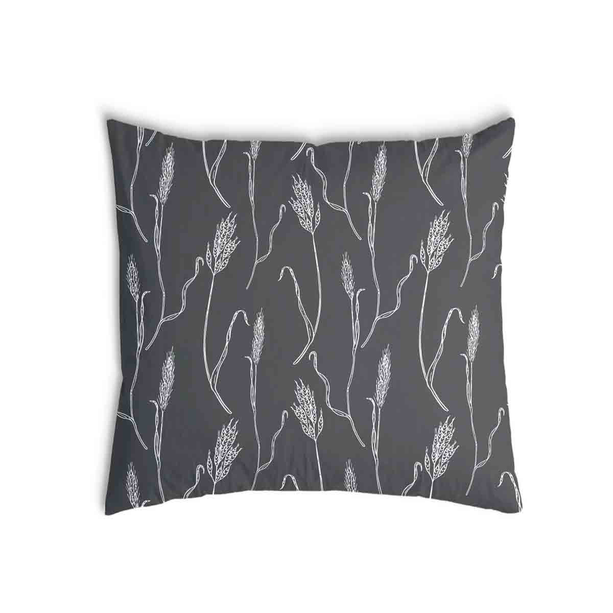 Coussin de santé gris foncé avec branches blanches