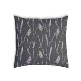 Health pillow dark gray with white branches