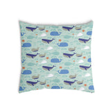 Green health pillow with whales
