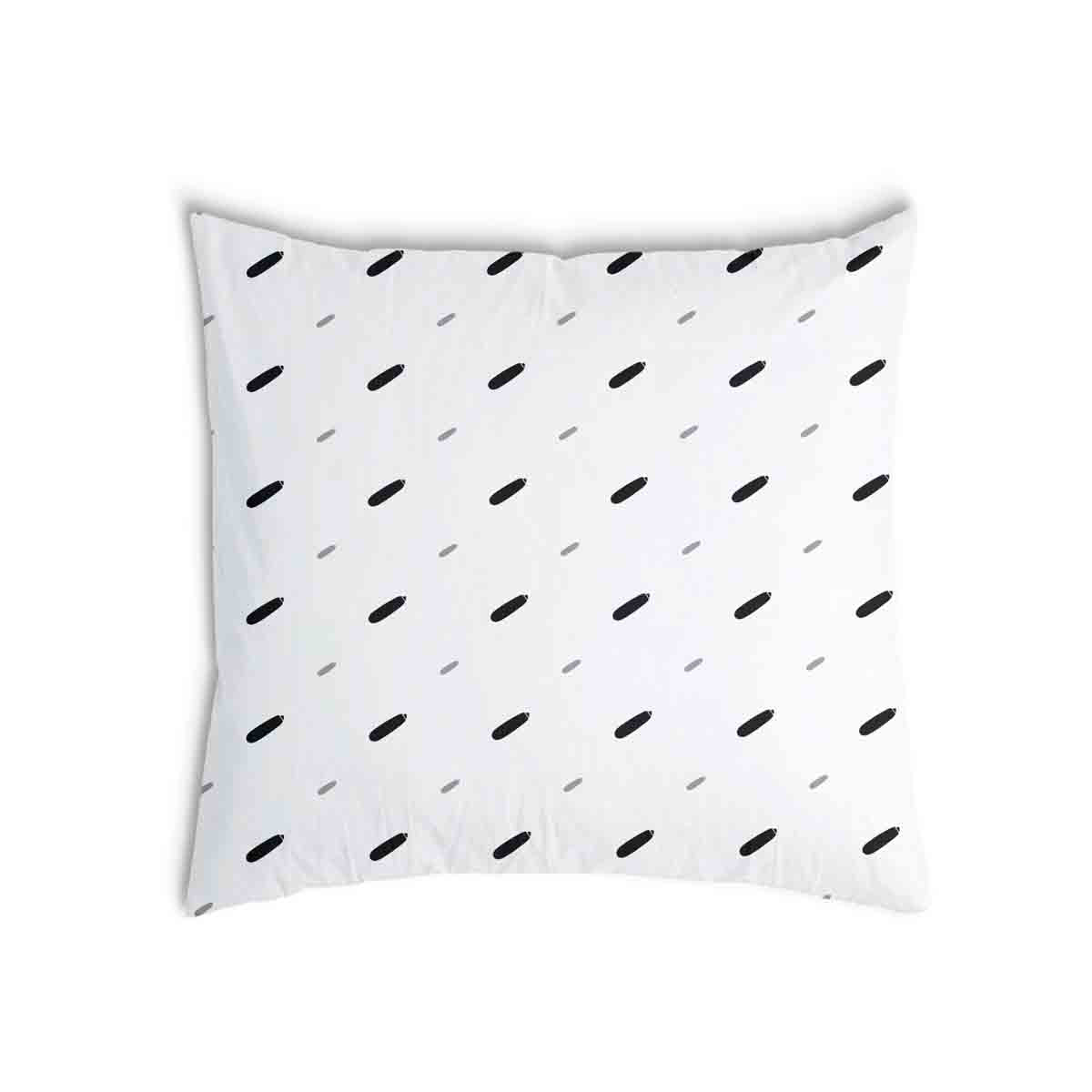 Health pillow white with short strokes