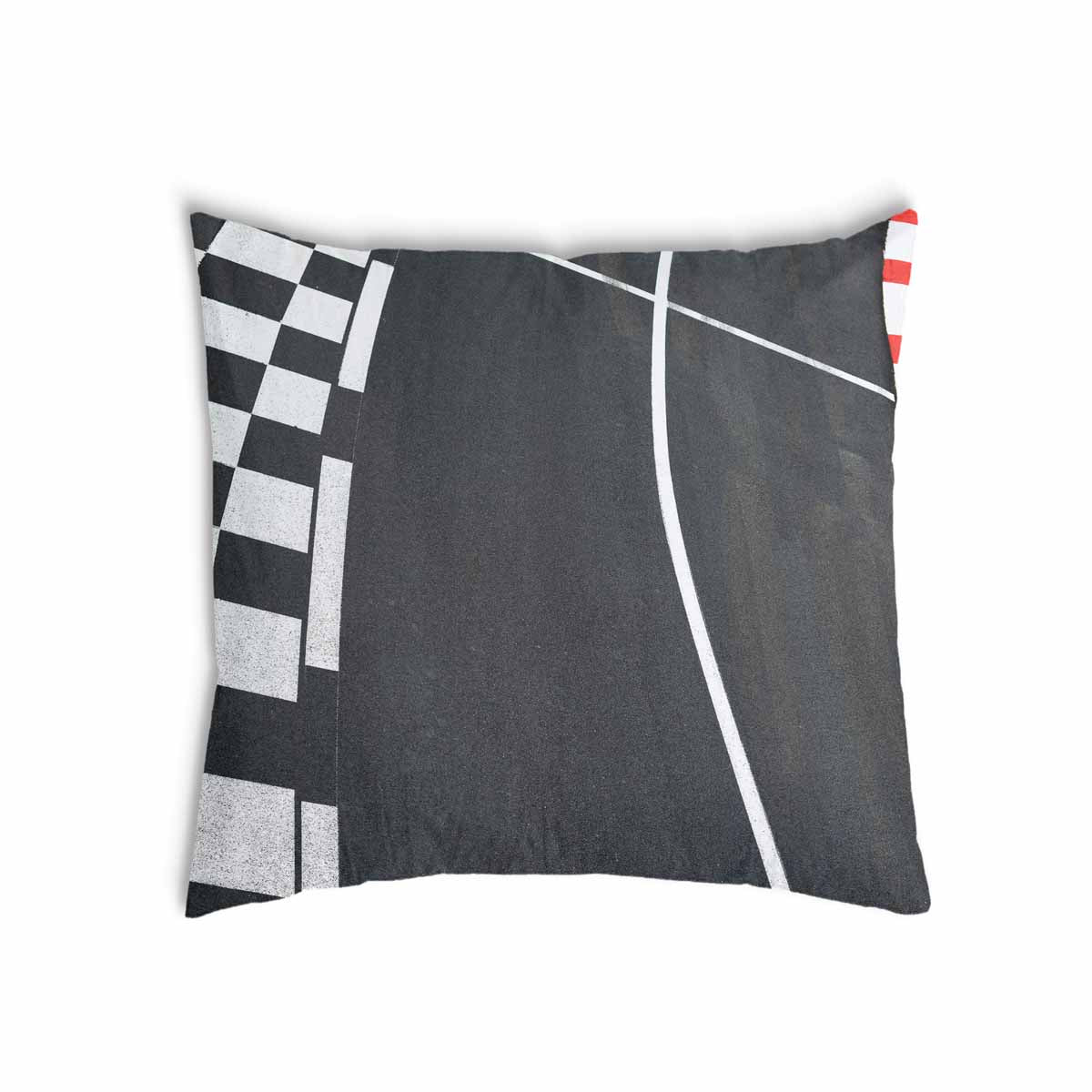 Health pillow dark gray with white stripes