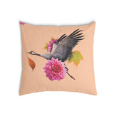 Health Pillow Orange with Crane