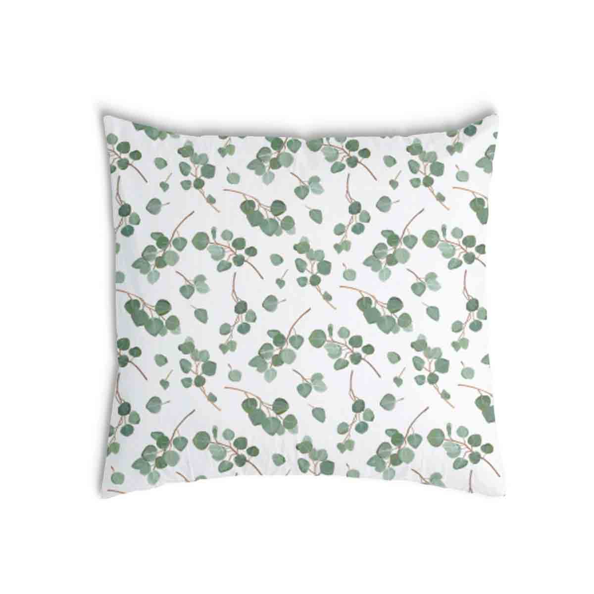 Health pillow white with eucalyptus branches
