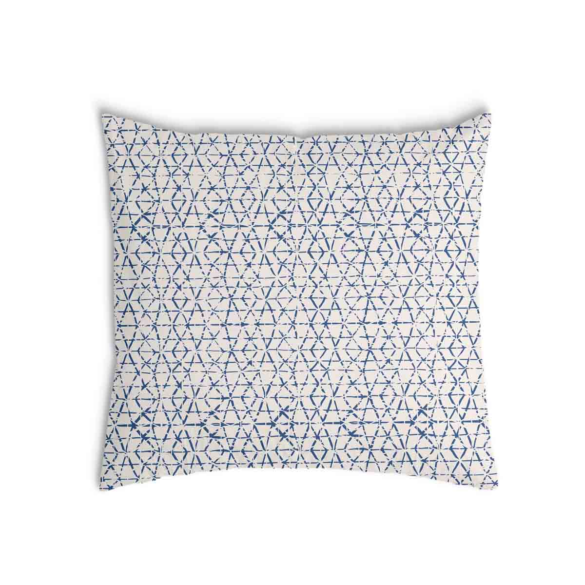 Coussin de santé blanc avec de délicates formes bleues
