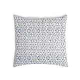 Health pillow white with delicate blue shapes