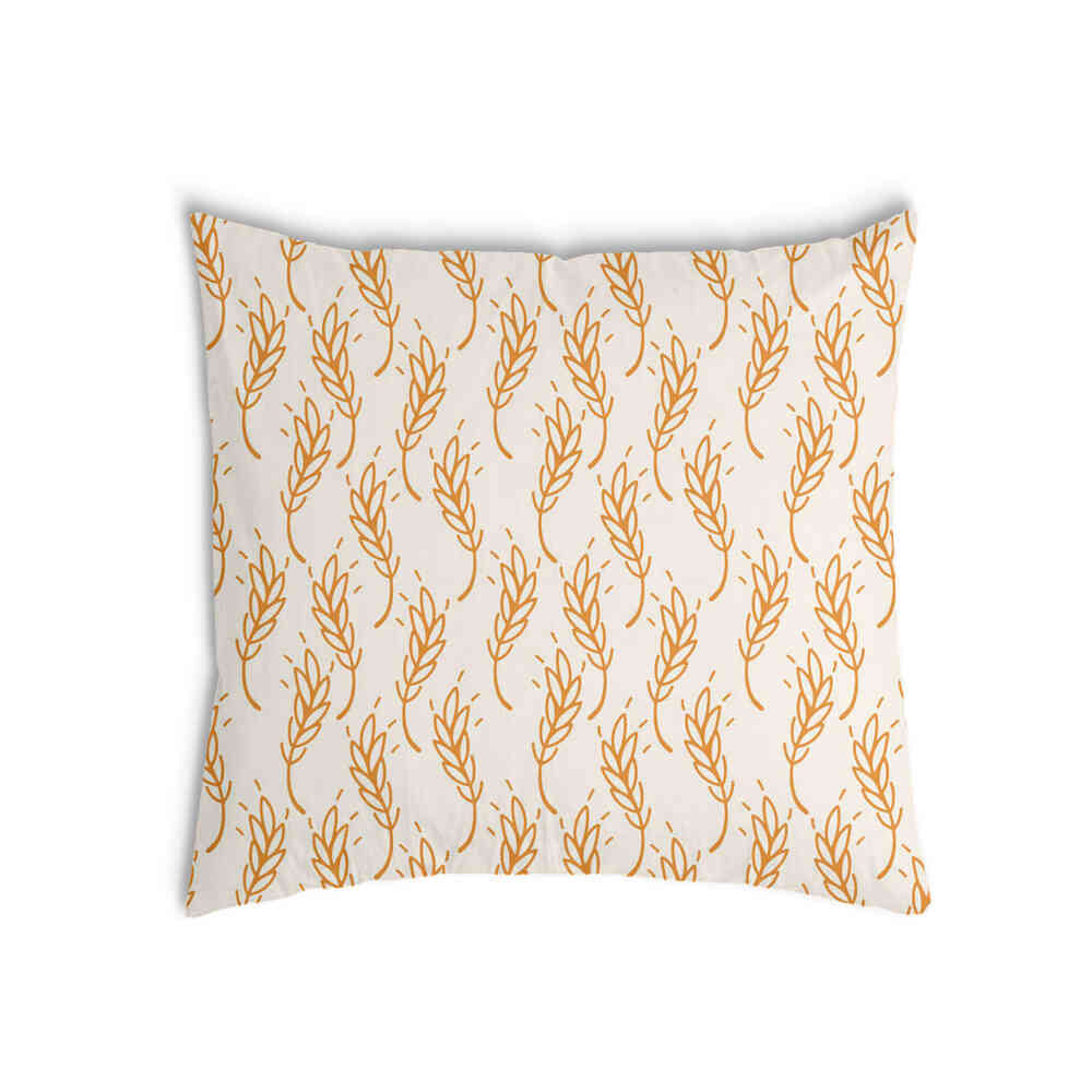 Coussin de santé blanc avec blé jaune