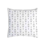 Health pillow white with black arrow pattern