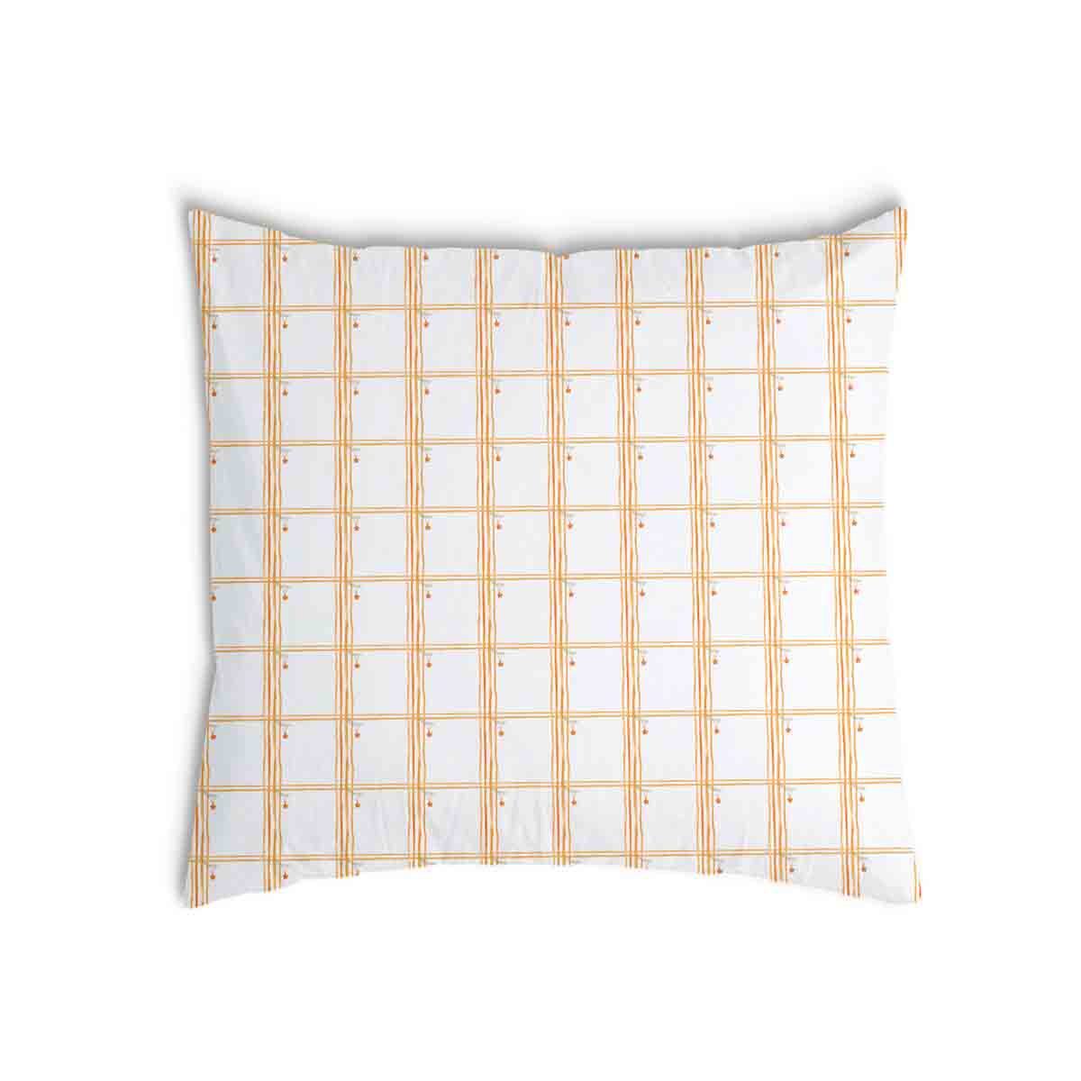 Coussin de santé jaune à carreaux