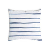 Health pillow with blue horizontal stripes