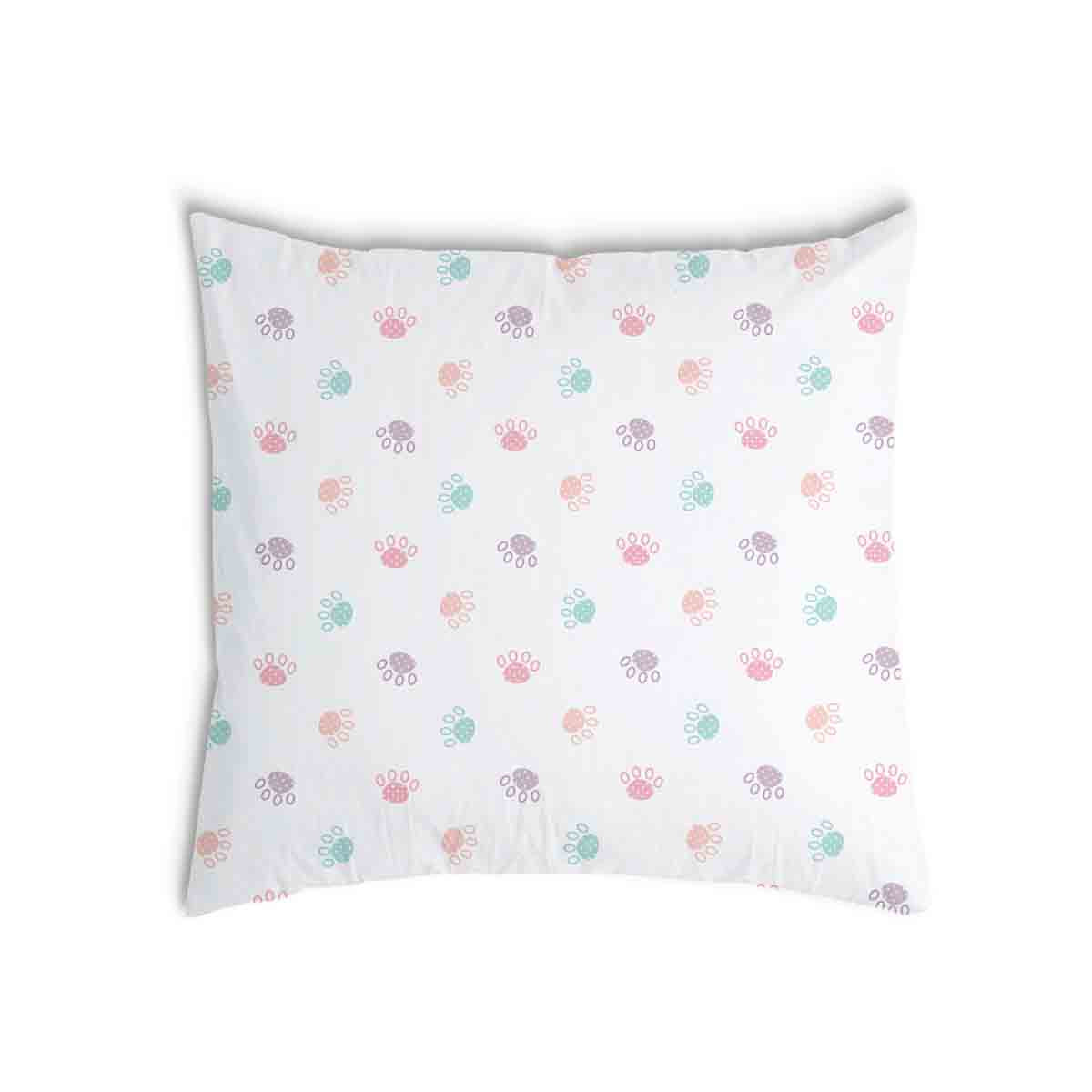 Coussin de santé blanc avec pattes colorées