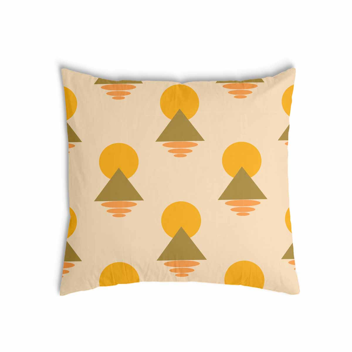Health pillow with yellow shapes