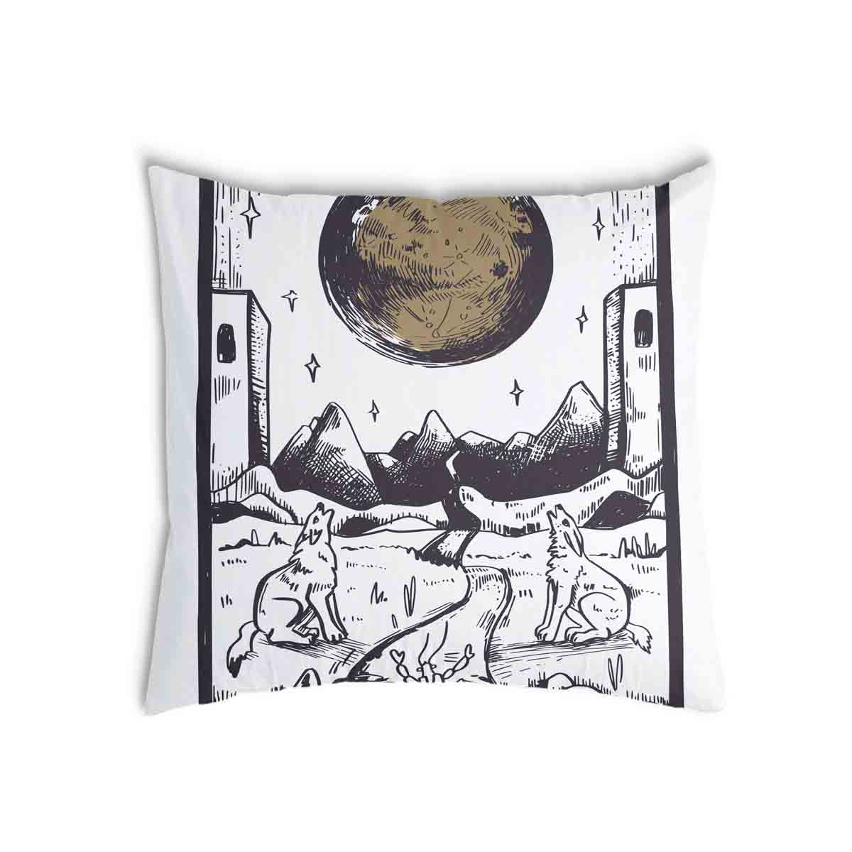 Health Pillow Wolf and Moon