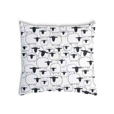 White health pillow with sheep
