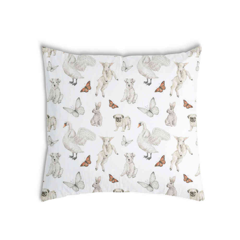 Coussin de santé blanc animaux mignons