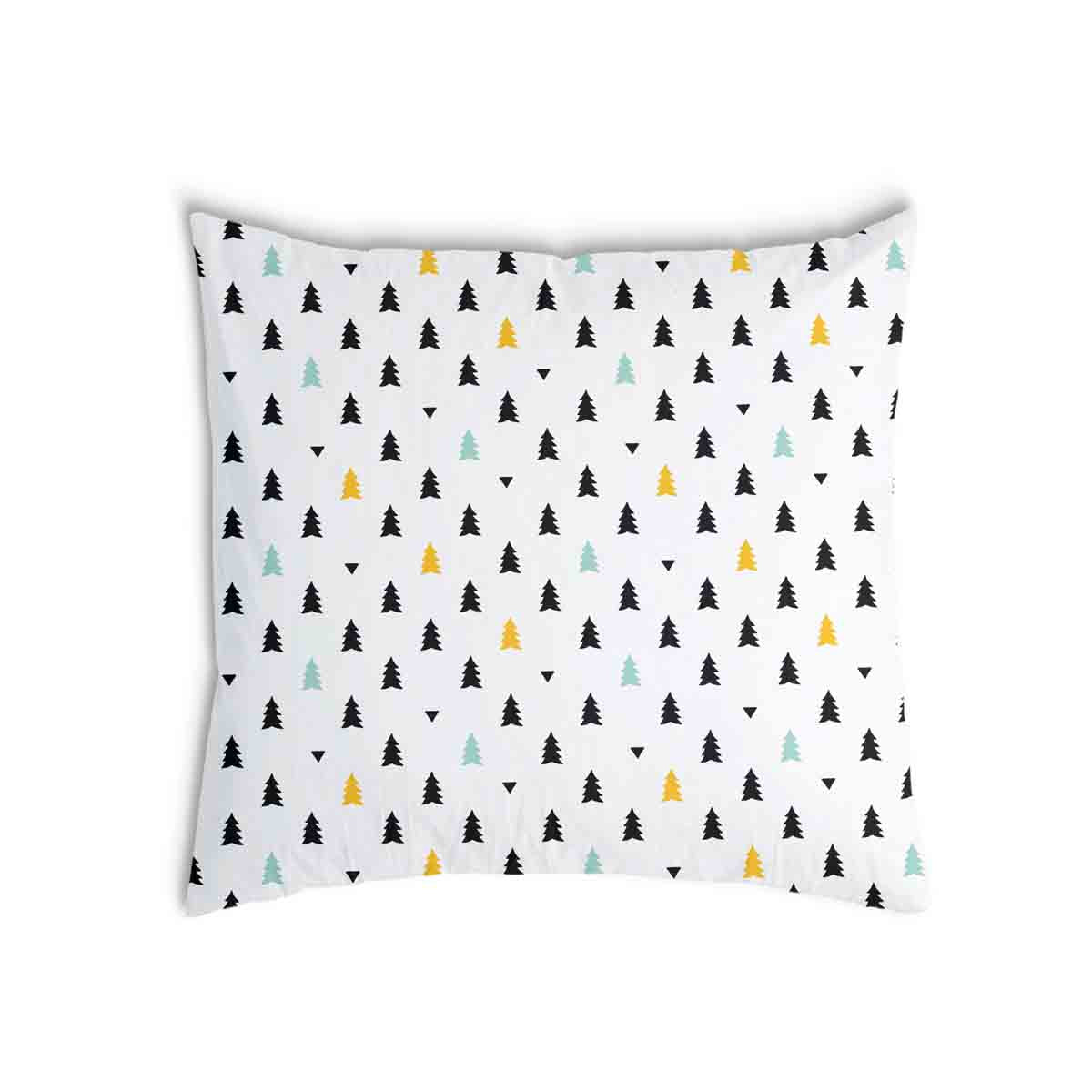 Coussin de santé blanc avec petits sapins