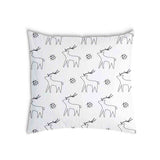 White health pillow with deer