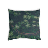 Health pillow, street in the forest.