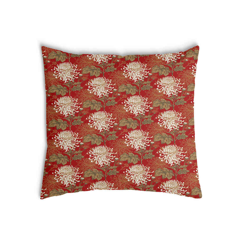 Coussin de santé rouge grande fleur