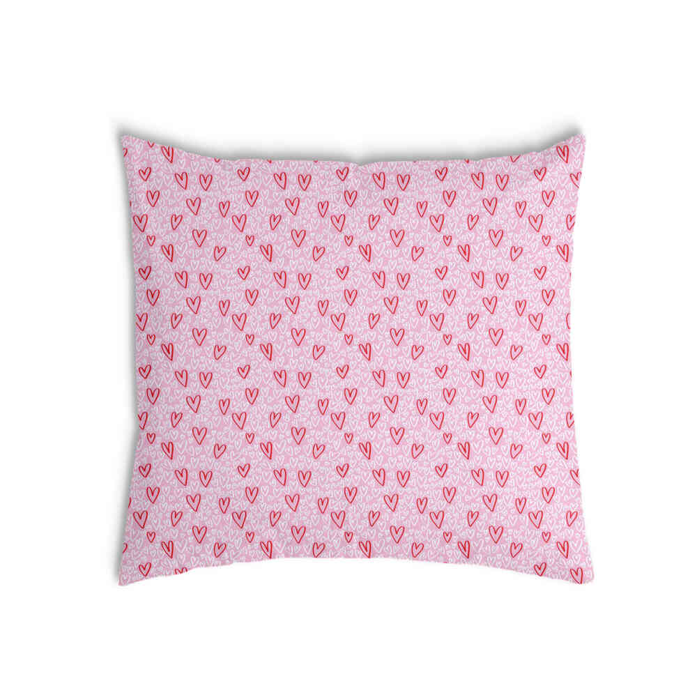 Health pillow pink red hearts
