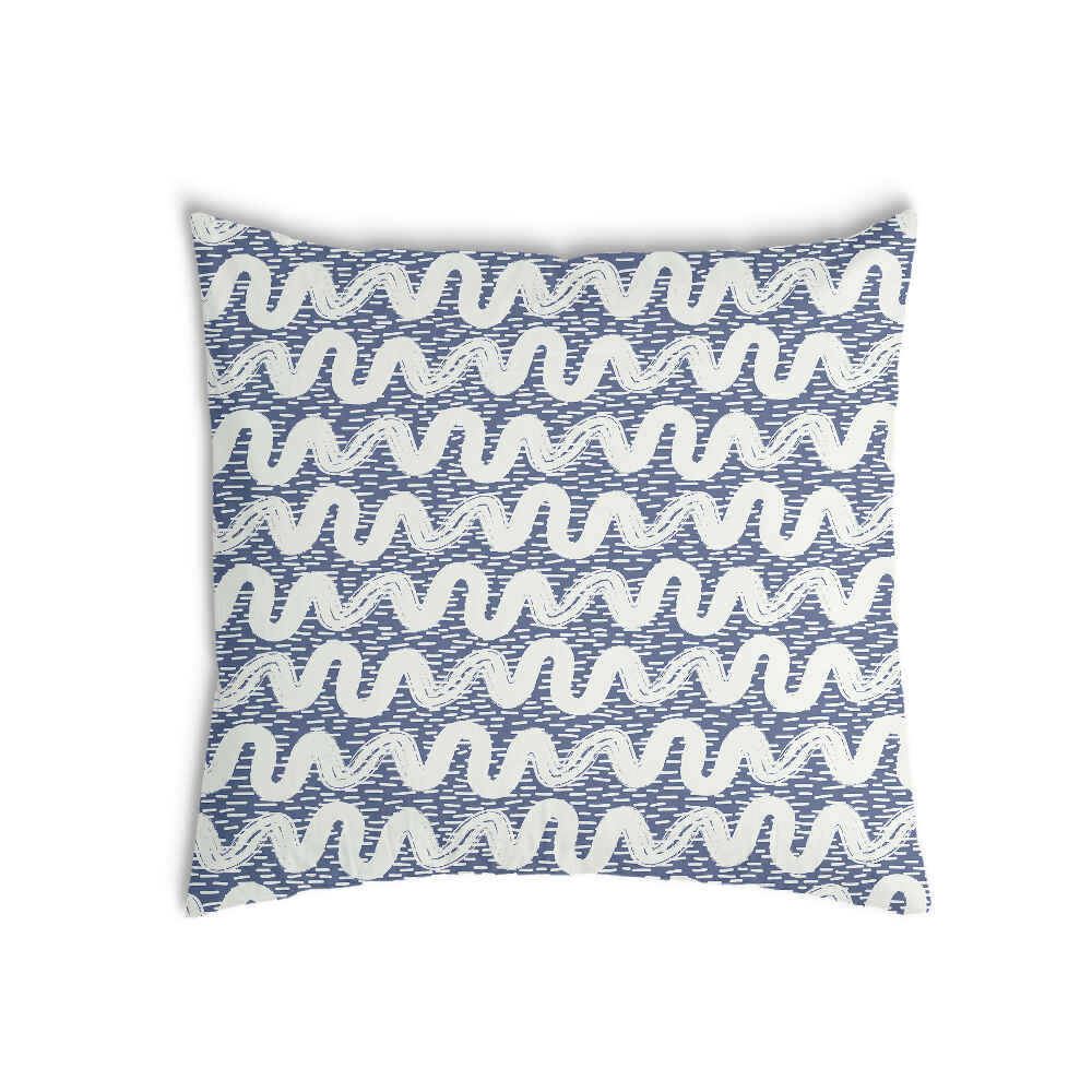 Health pillow blue white waves