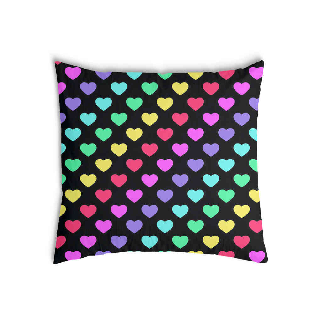 Coussin de santé cœurs colorés