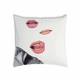 Health pillow white with lips