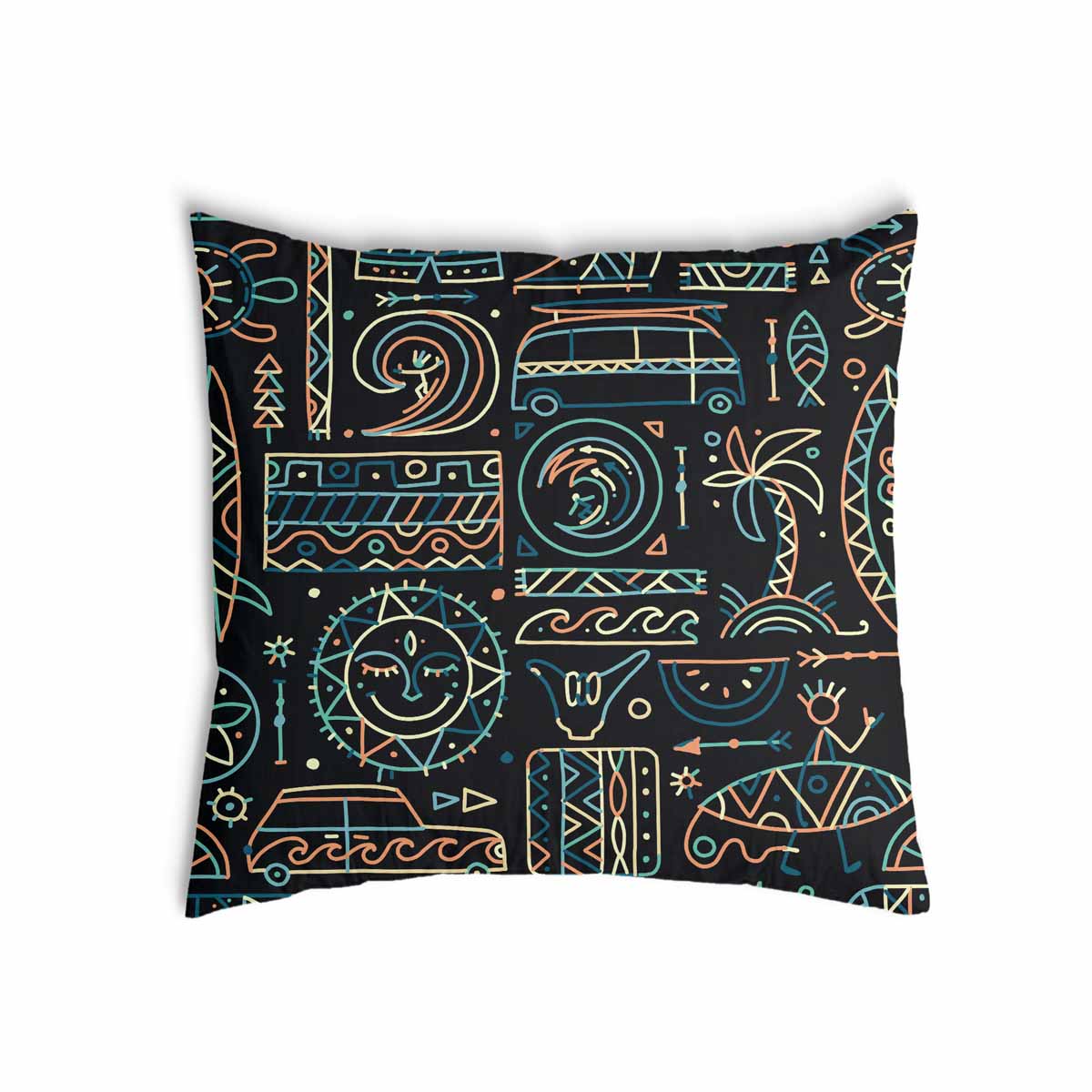Coussin de santé avec motif hawaïen vert