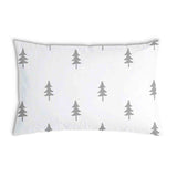 Health pillow white with gray fir trees