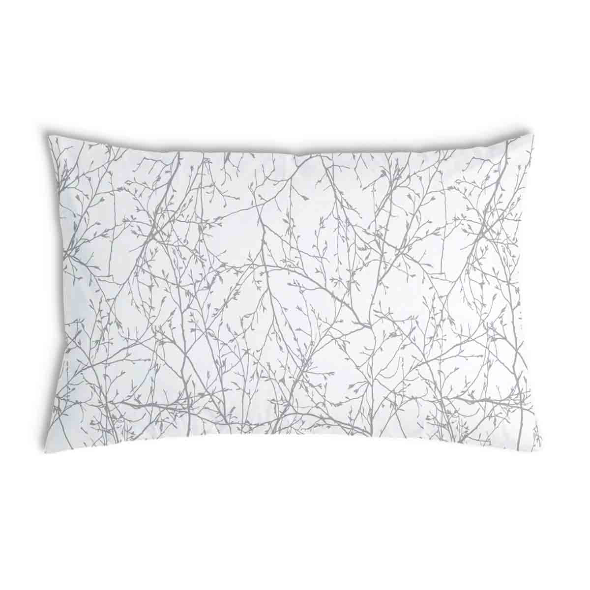 Health pillow white with delicate gray branches