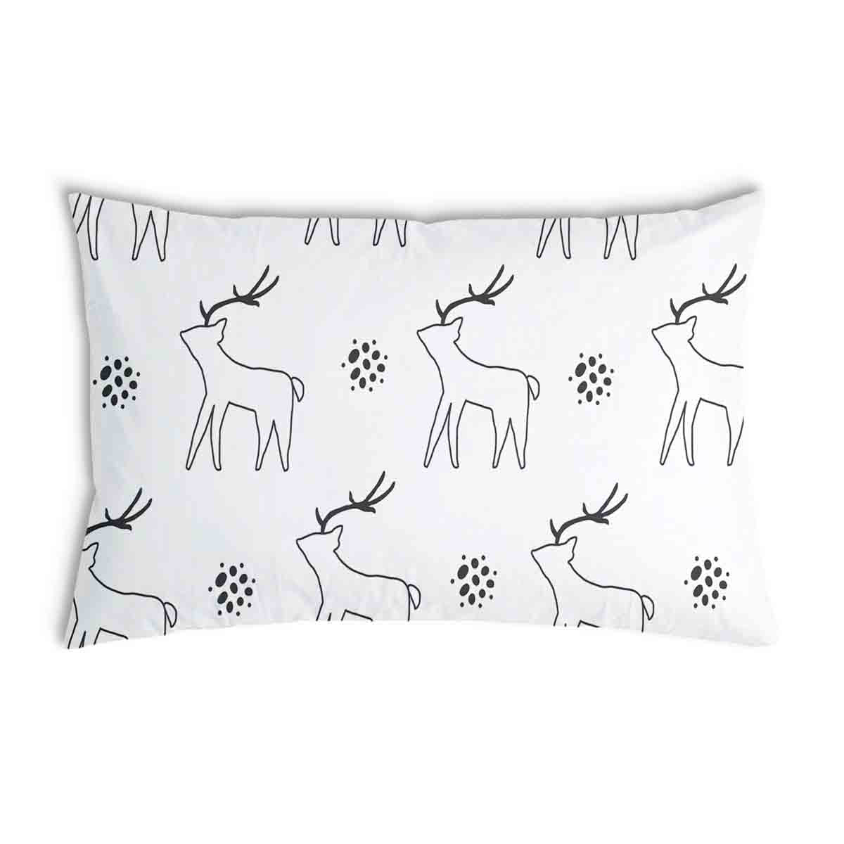 Health Pillow White with Deer