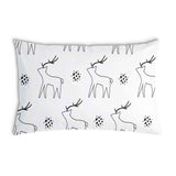 White health pillow with deer