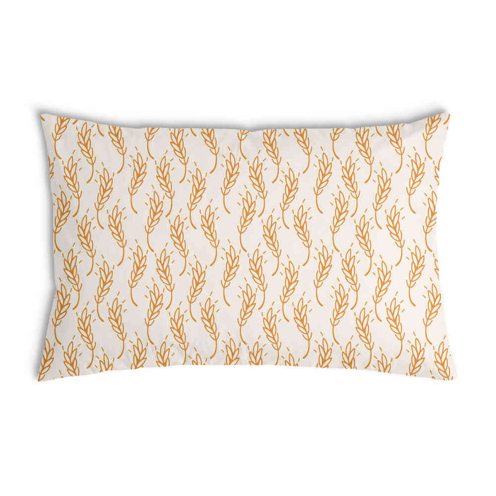 Coussin de santé blanc avec blé jaune