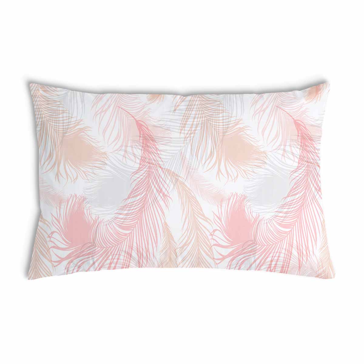 Health pillow white with pink feathers