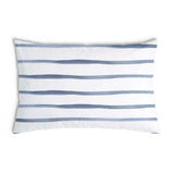 Health pillow with blue horizontal stripes