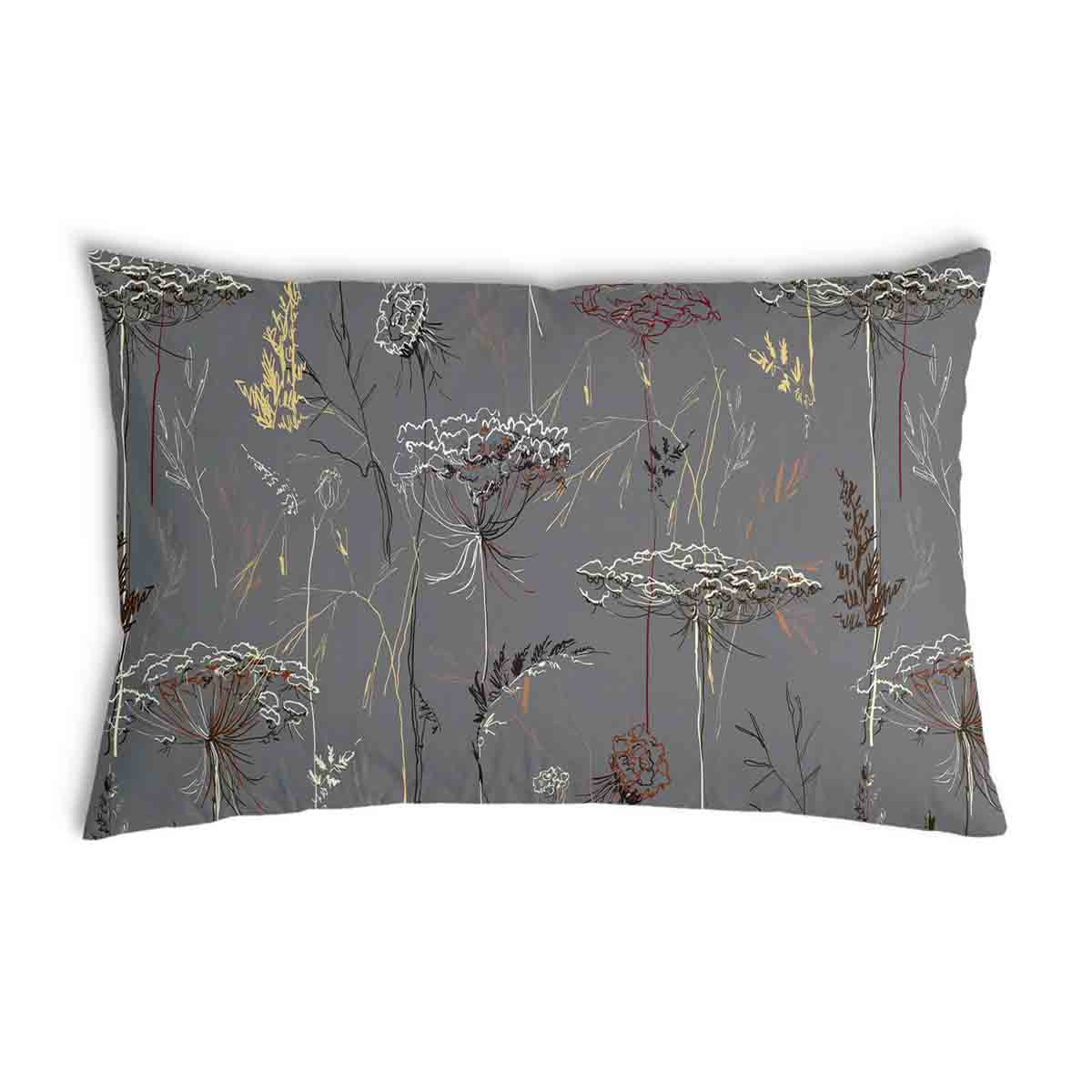 Health pillow gray with golden plants