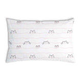 White health pillow with small cats