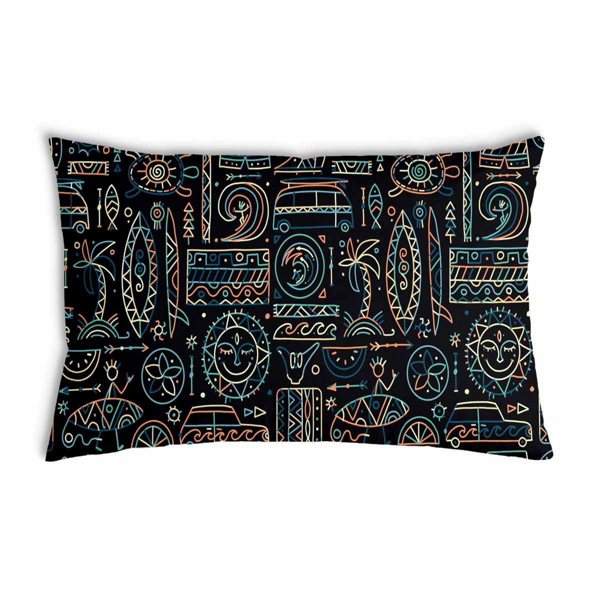 Coussin de santé avec motif hawaïen vert